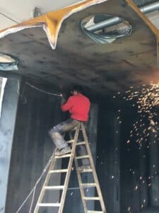 Oberirdischer geschweißter tank entsorgung1b