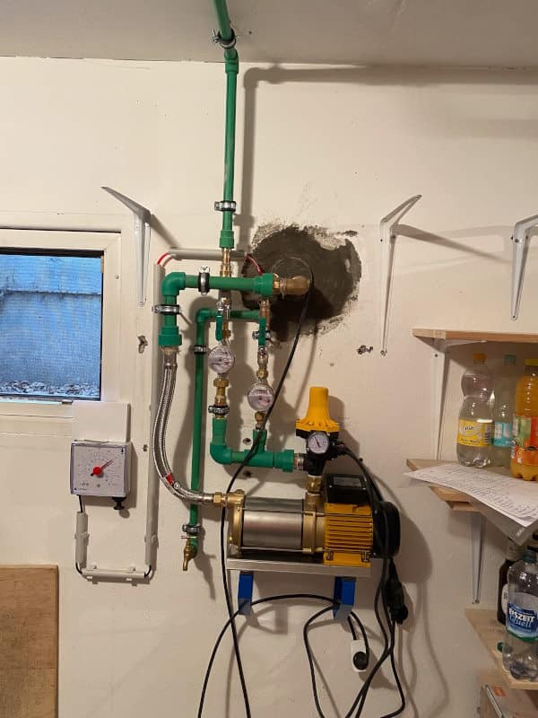 Pumpe innen für die Gartenbewässerung u. Waschmaschine